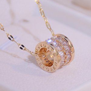 NEW 14K Gold Plated Baguette Diamond Geometric Pendant Necklace